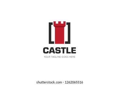 Castle logo and castle icon vector design template