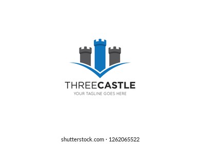 Castle logo and castle icon vector design template