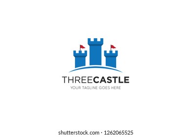 Castle logo and castle icon vector design template