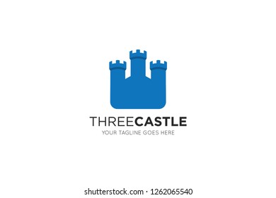 Castle logo and castle icon vector design template