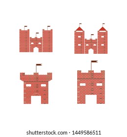 castle logo icon vector illustration design template