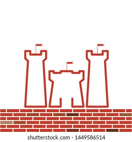 castle logo icon vector illustration design template