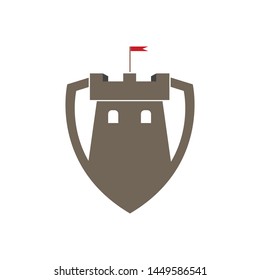 castle logo icon vector illustration design template