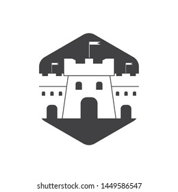 castle logo icon vector illustration design template