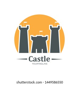 castle logo icon vector illustration design template