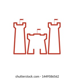 castle logo icon vector illustration design template