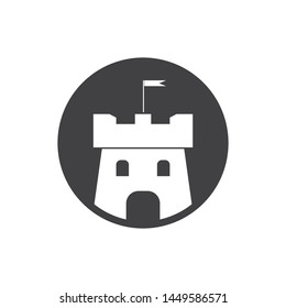 castle logo icon vector illustration design template