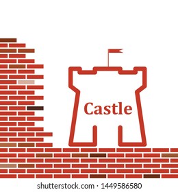 castle logo icon vector illustration design template