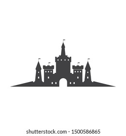 castle logo icon vector illustration design template