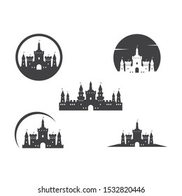 castle logo icon vector illustration design template