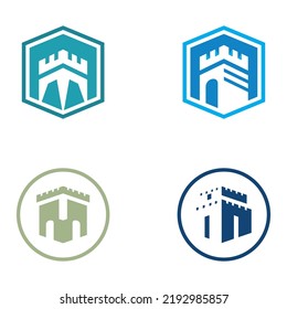 ilustración vectorial de icono de castillo