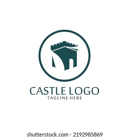 castle logo icon vector illustration