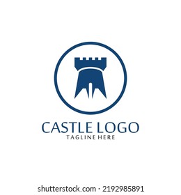 castle logo icon vector illustration