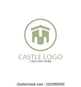 castle logo icon vector illustration