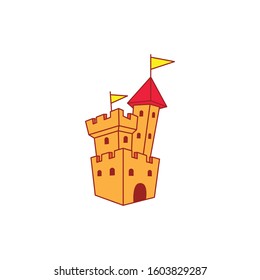 Castle logo icon vector isolated.