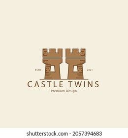 DISEÑO MODERNO DE SÍMBOLO DE LA ILUSTRACIÓN DE ICONO DE LOGOTIPO DE CASTILLO