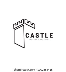 Castle logo icon vector template.