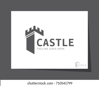 castle logo icon vector template