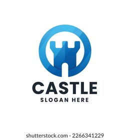 Castle Logo Illustration Icon Template