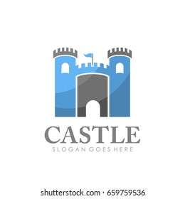 Castle logo illustration vector