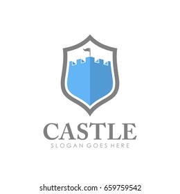 Castle logo illustration vector