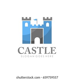 Castle logo illustration vector