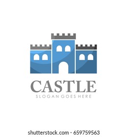 Castle logo illustration vector