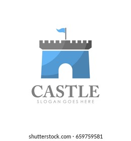 Castle logo illustration vector