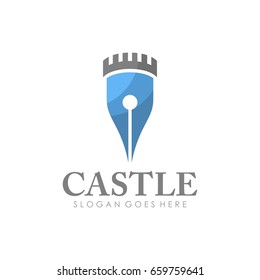 Castle logo illustration vector