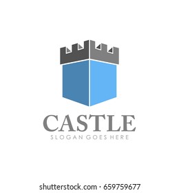 Castle logo illustration vector