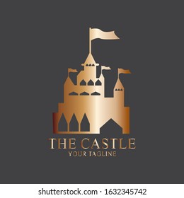 CASTLE LOGO ILLUSTRATION VECTOR ICON TEMPLATE