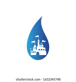 CASTLE LOGO ILLUSTRATION VECTOR ICON TEMPLATE