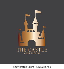 CASTLE LOGO ILLUSTRATION VECTOR ICON TEMPLATE