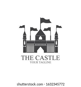 CASTLE LOGO ILLUSTRATION VECTOR ICON TEMPLATE