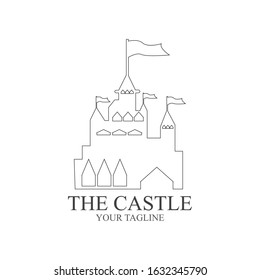 CASTLE LOGO ILLUSTRATION VECTOR ICON TEMPLATE