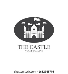 CASTLE LOGO ILLUSTRATION VECTOR ICON TEMPLATE