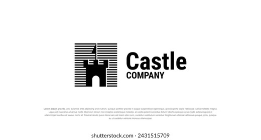Castle logo luxury, company business icon