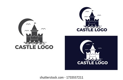 Castle logo with Modern style for Real Estate Logo, Construction, architecture, residence, hotel, business property , building in full color and black and white, eps 10 vector