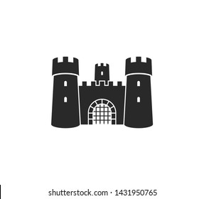 Castle Logo Old Castle On White Stock Vector (Royalty Free) 1431950765