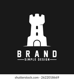Castle logo silhouette vector illustration
