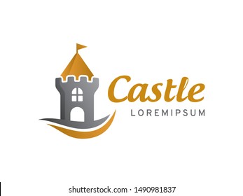 Castle logo symbol or icon template