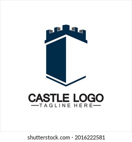 Castle Logo symbol vector illustration design template