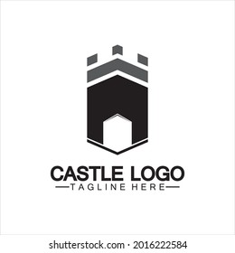 Castle Logo symbol vector illustration design template