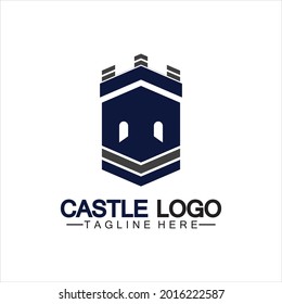 Castle Logo symbol vector illustration design template