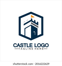 Castle Logo symbol vector illustration design template