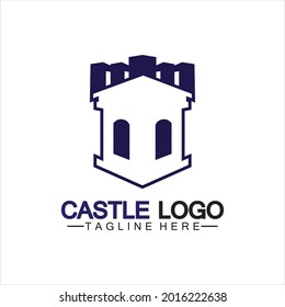 Castle Logo symbol vector illustration design template