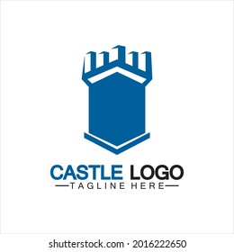 Castle Logo symbol vector illustration design template