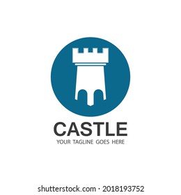 Castle Logo symbol vector illustration design template