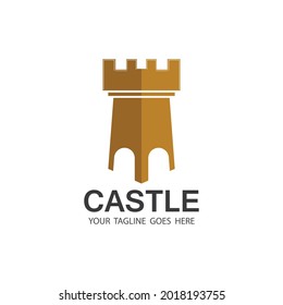 Castle Logo symbol vector illustration design template
