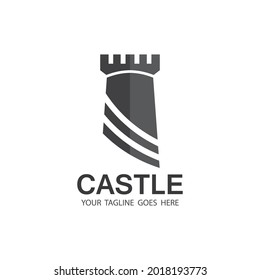 Castle Logo symbol vector illustration design template